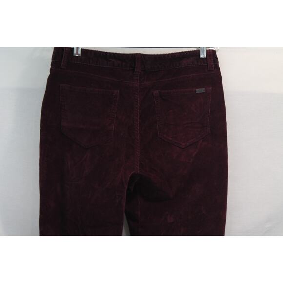 L L Bean Pants Favorite Fit Womens size 12 Maroon Corduroy Straight Leg - Picture 6 of 9
